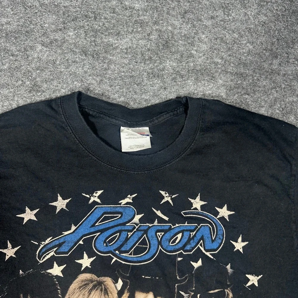 Poison Something To Believe In Tour 2011 Band T Shirt Mens Large Black - Picture 12 of 16